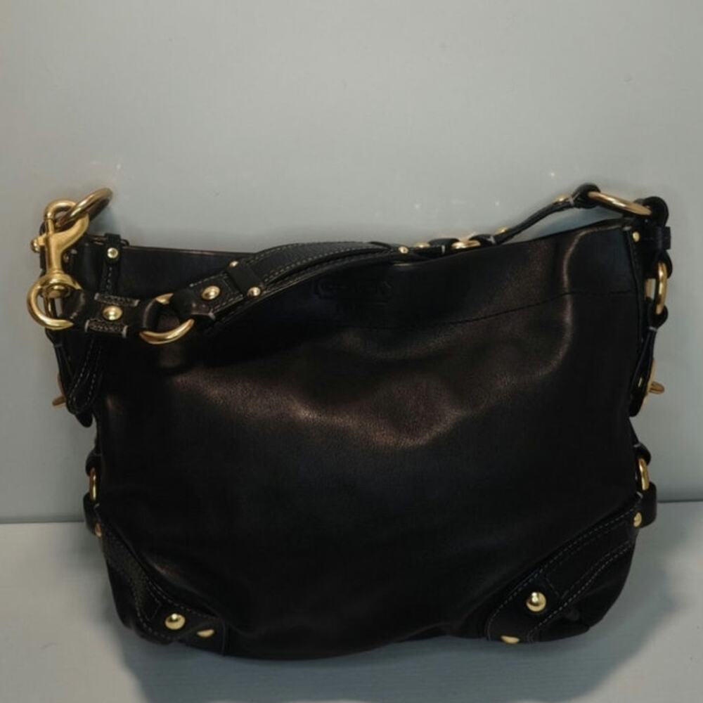 Vintage Black Coach Carly hobo bag - Picture 4 of 13